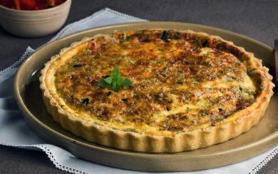 Quiche de Queijo Branco e Alho Poró
